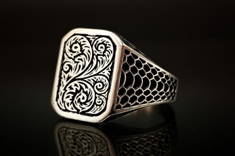 925 sterling silver signet ring for men