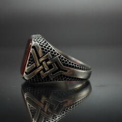 925 STERLING SILVER AGATE HANDMADE RING