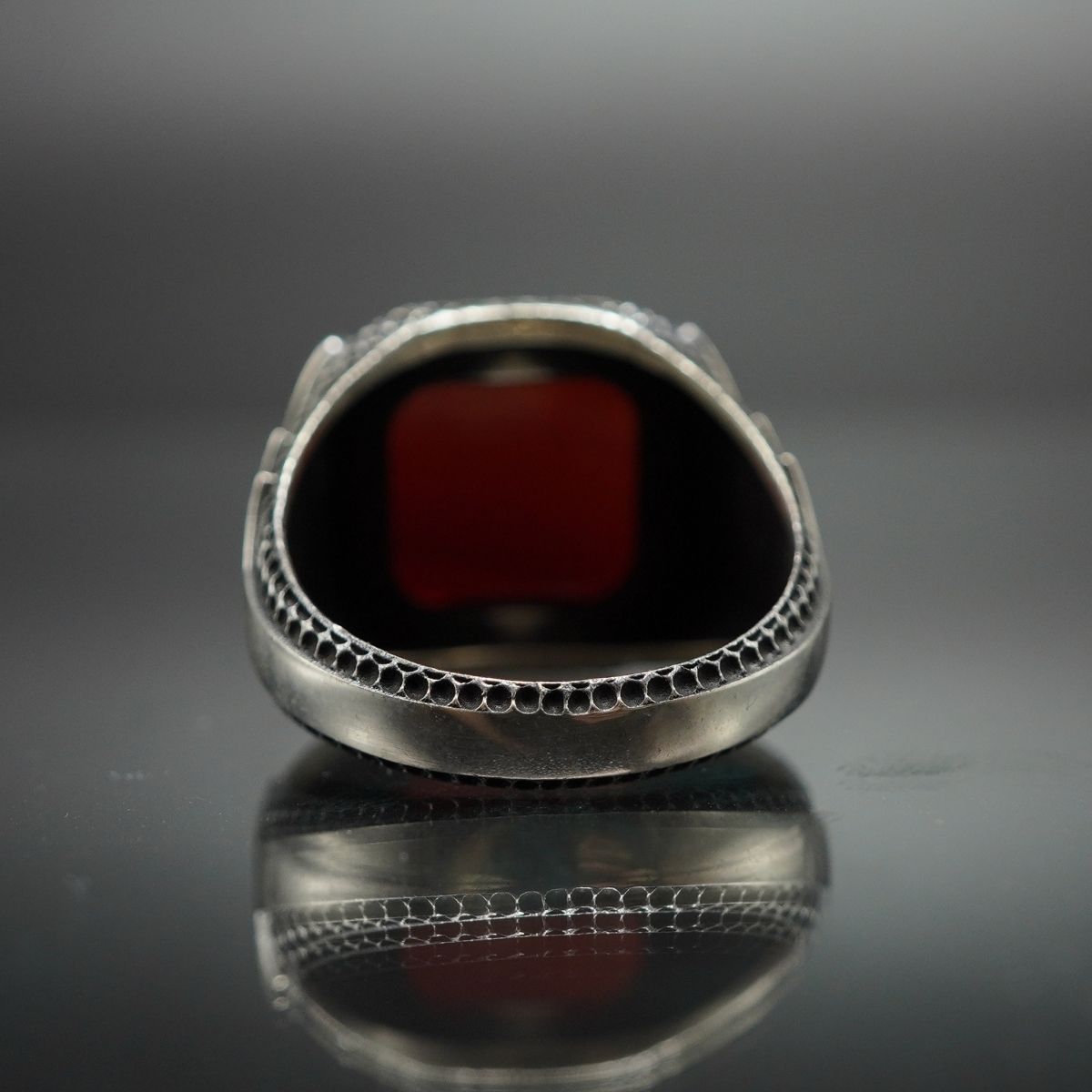 925 STERLING SILVER AGATE HANDMADE RING