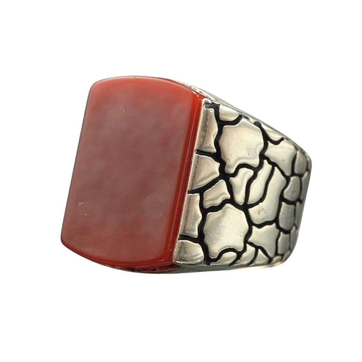 AGATE GEMSTONE 925 STERLING SILVER HANDMADE RING