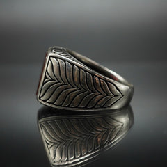 RED AGATE STONE 925 STERLING SILVER HANDMADE RING FOR MEN