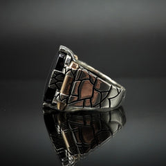BLACK ONYX HANDMADE SILVER RING FOR MEN