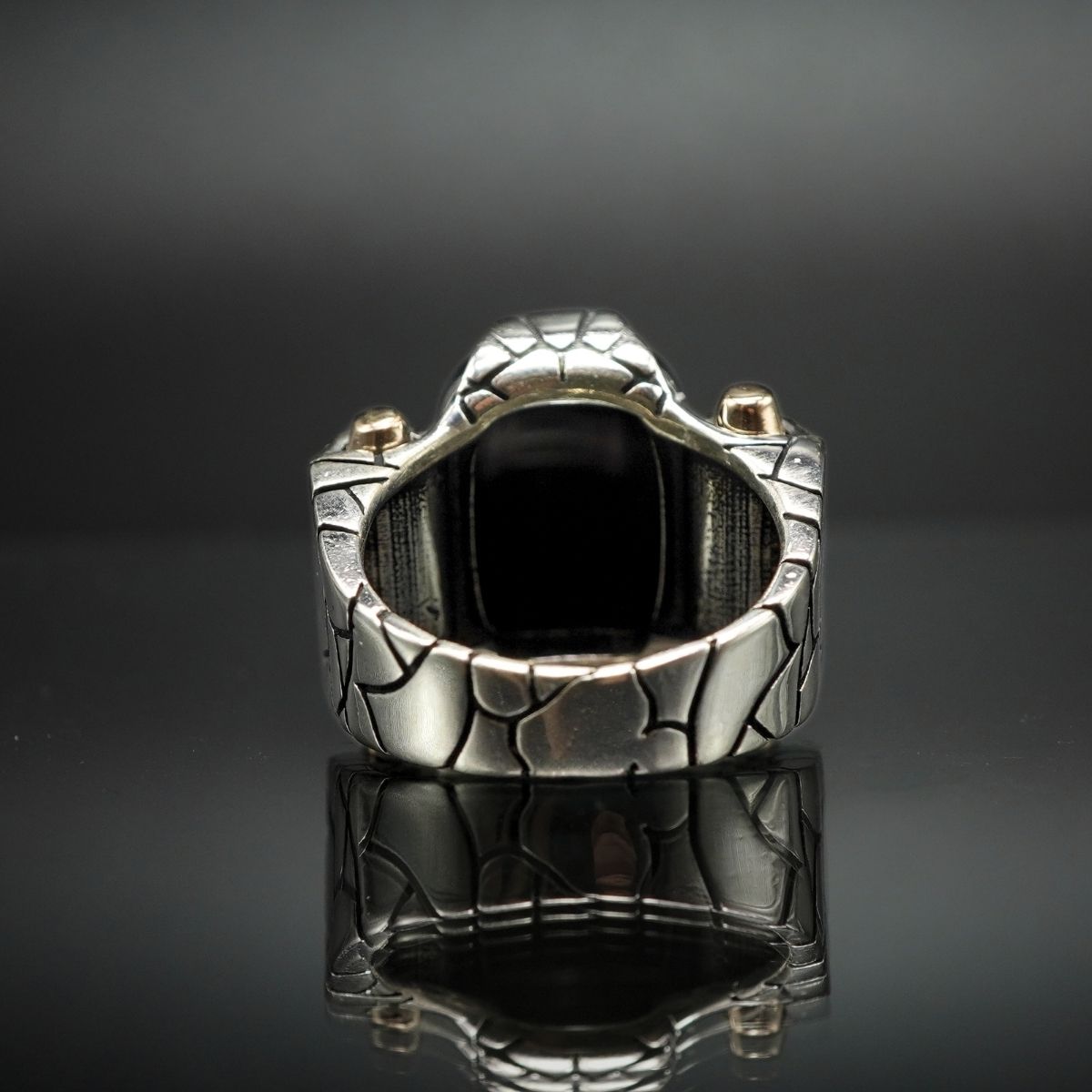 BLACK ONYX HANDMADE SILVER RING FOR MEN