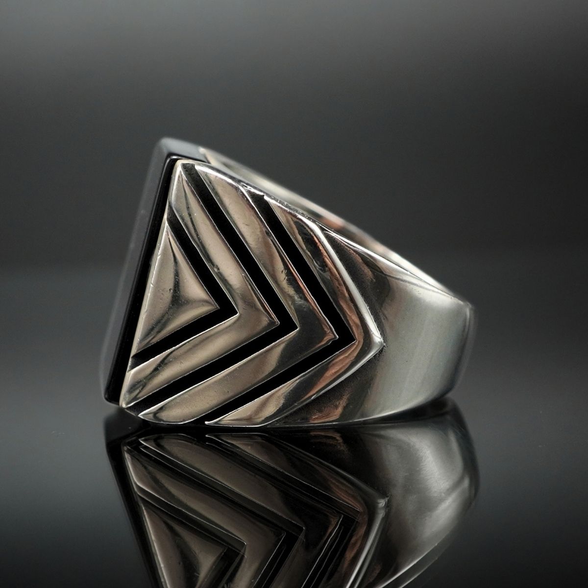 925 STERLING SILVER HANDMADE RING FOR MEN IN ONYX
