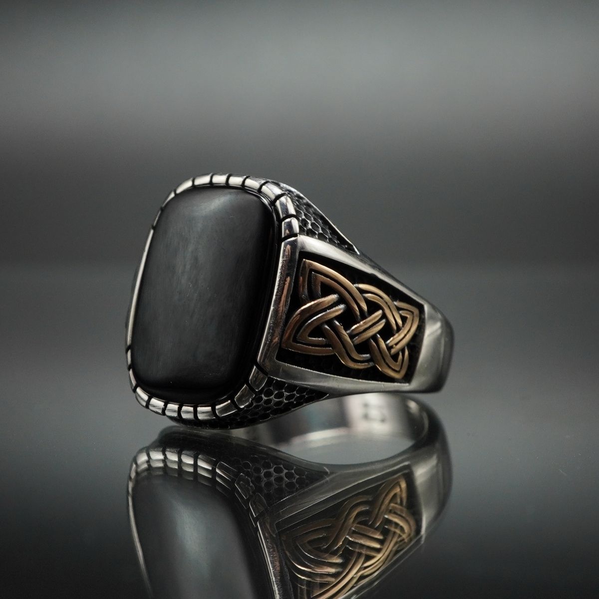 ONYX RING FOR MEN IN 925 STERLING SILVER