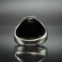 ONYX HANDMADE RING 925 STERLING SILVER
