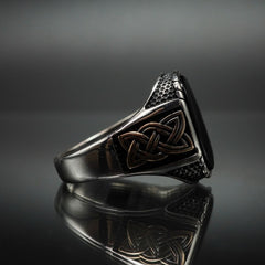 ONYX HANDMADE RING 925 STERLING SILVER