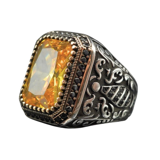 CITRINE HANDMADE 925 STERLING SILVER RING