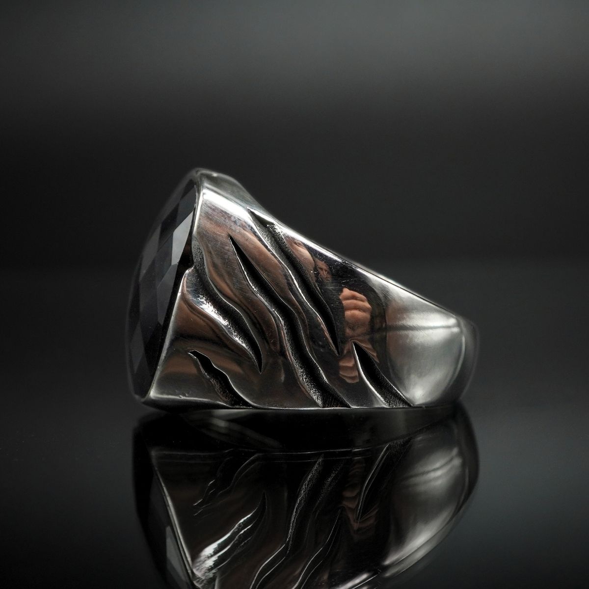 ONYX GEMSTONE 925 STERLING SILVER FOR MEN