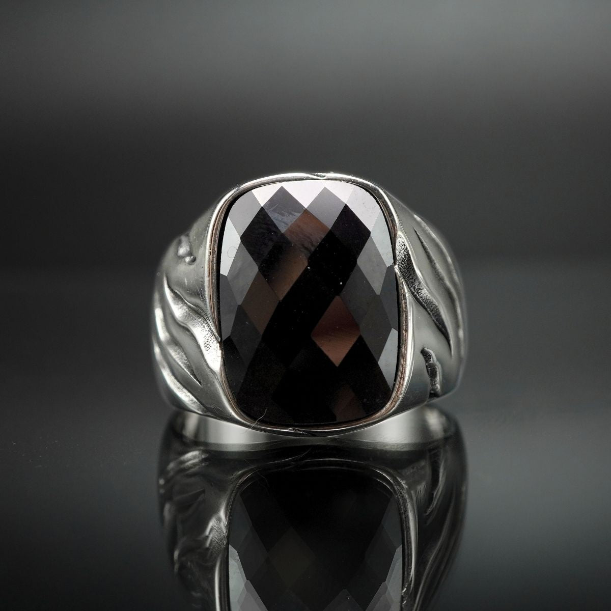 ONYX GEMSTONE 925 STERLING SILVER FOR MEN