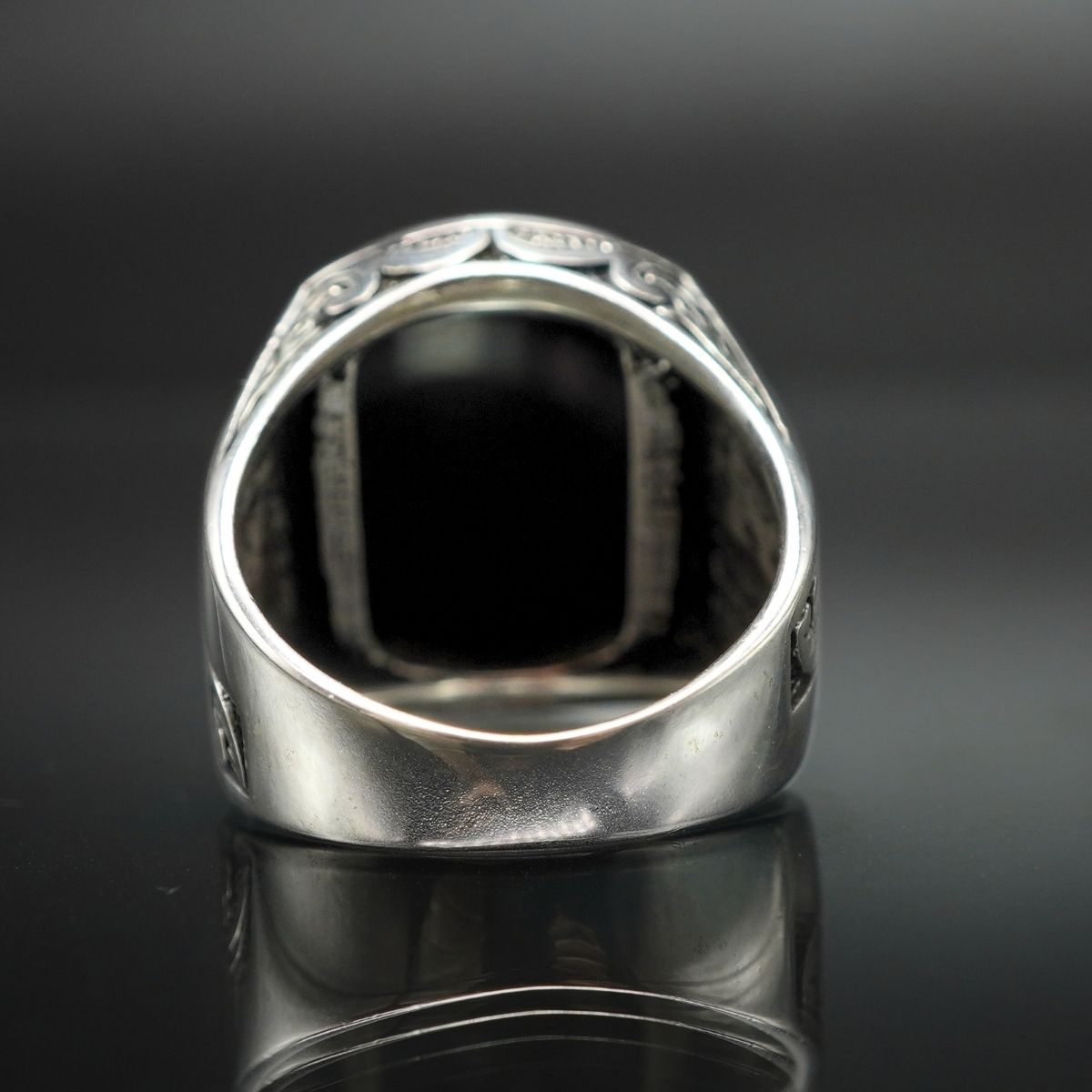 CLASSIC DAILY BLACK ONYX SILVER RING FOR MEN