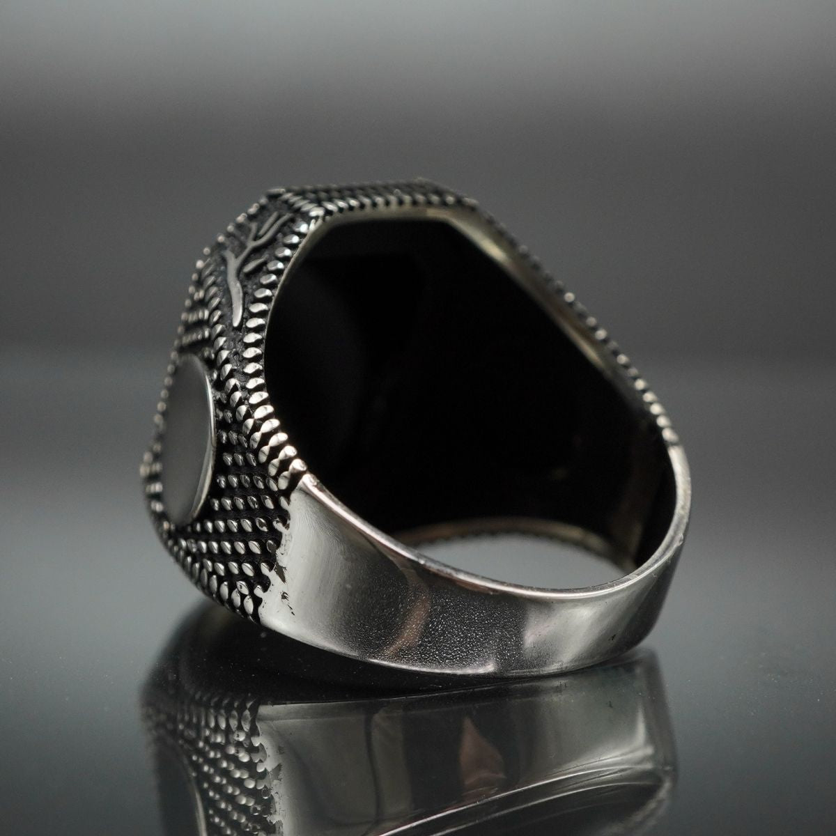 CLASSIC BLACK ONYX RING HANDMADE RING FOR MEN