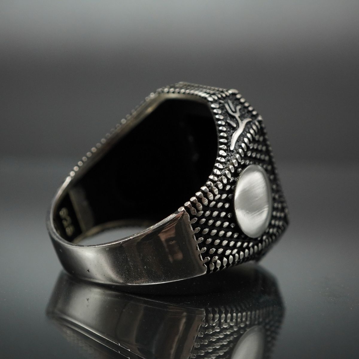 CLASSIC BLACK ONYX RING HANDMADE RING FOR MEN