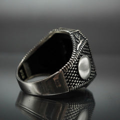 CLASSIC BLACK ONYX RING HANDMADE RING FOR MEN