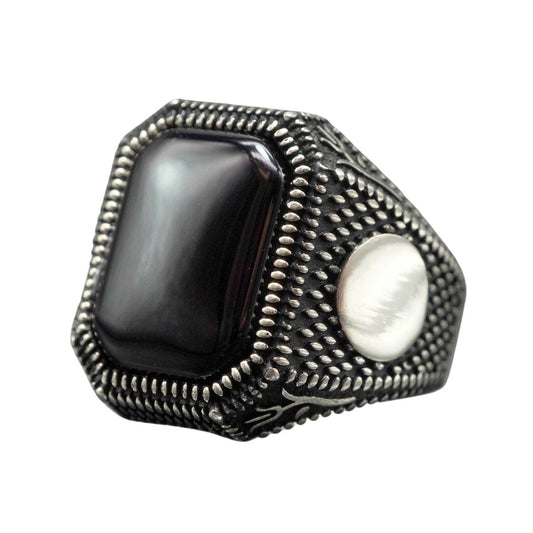 CLASSIC BLACK ONYX RING HANDMADE RING FOR MEN