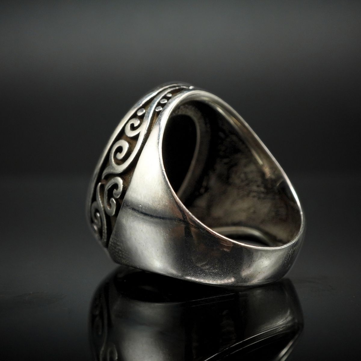 CLASSIC BLACK ONYX RING FOR MEN IN 925 STERLING SILVER