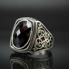 ONYX GEMSTONE 925 STERLING SILVER HANDMADE RING
