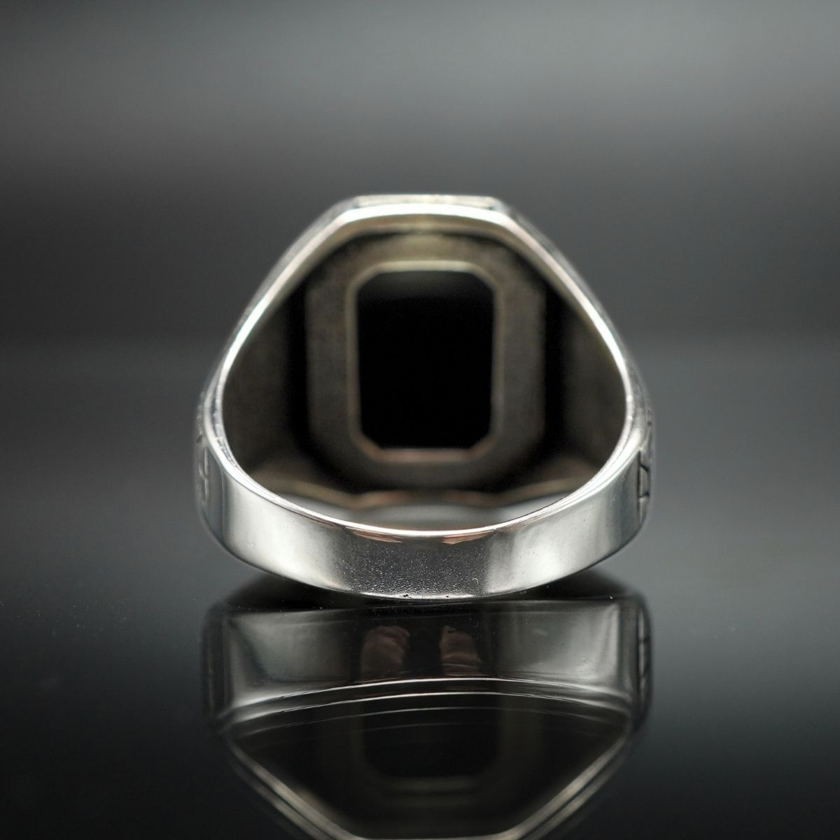 CLASSIC BLACK ONYX GEMSTONE 925 STERLING SILVER RING FOR MEN