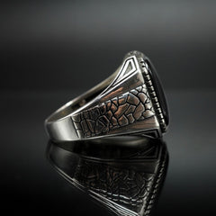 CLASSIC BLACK ONYX GEMSTONE 925 STERLING SILVER RING FOR MEN