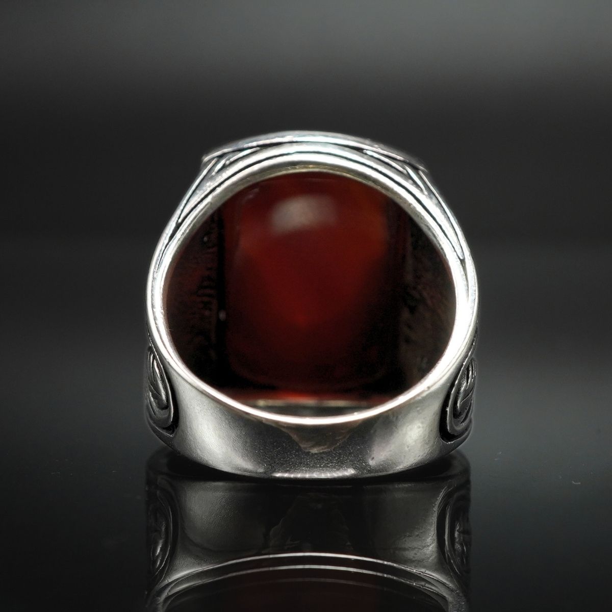 EAGLE AGATE STONE 925 STERLING SILVER RING