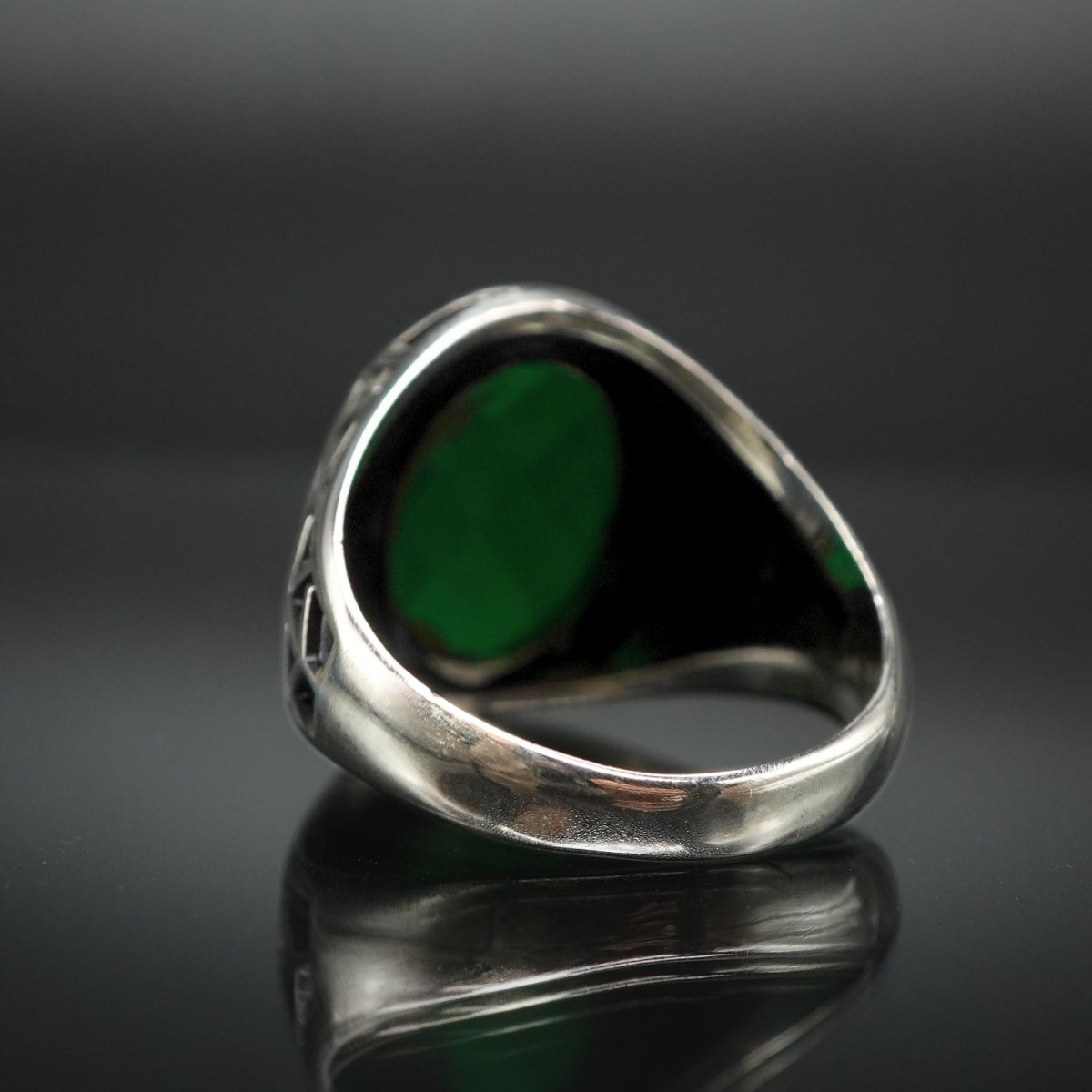 EMERALD GEMSTONE 925 STERLING SILVER HANDMADE RING