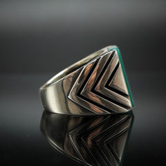 GREEN AGATE STONE 925 STERLING SILVER RING FOR MEN