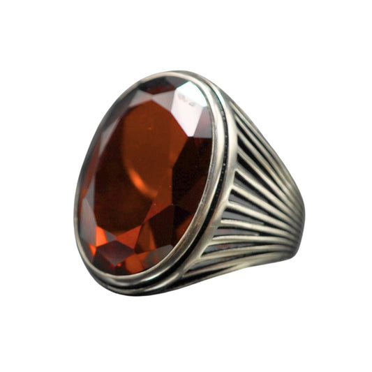 LARGE RED RUBY GEMSTONE RING FOR MEN
