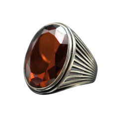 LARGE RED RUBY GEMSTONE RING FOR MEN