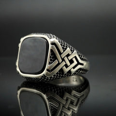 Eternal Knots Celtic Signet Ring