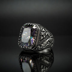 MYSTIC TOPAZ MEN RING IN SILVER