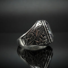 HANDMADE SILVER RING IN MYSTIC TOPAZ GEMSTONE