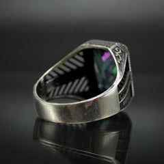 MYSTIC TOPAZ 925 STERLING SILVER TURKISH HANDMADE RING