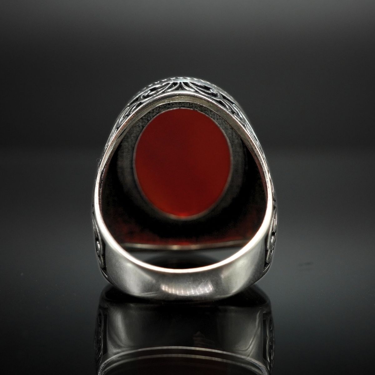 CLASSIC MEN SILVER RING IN AGATE