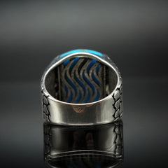 925 STERLING SILVER TURQUOISE HANDMADE RING FOR MEN