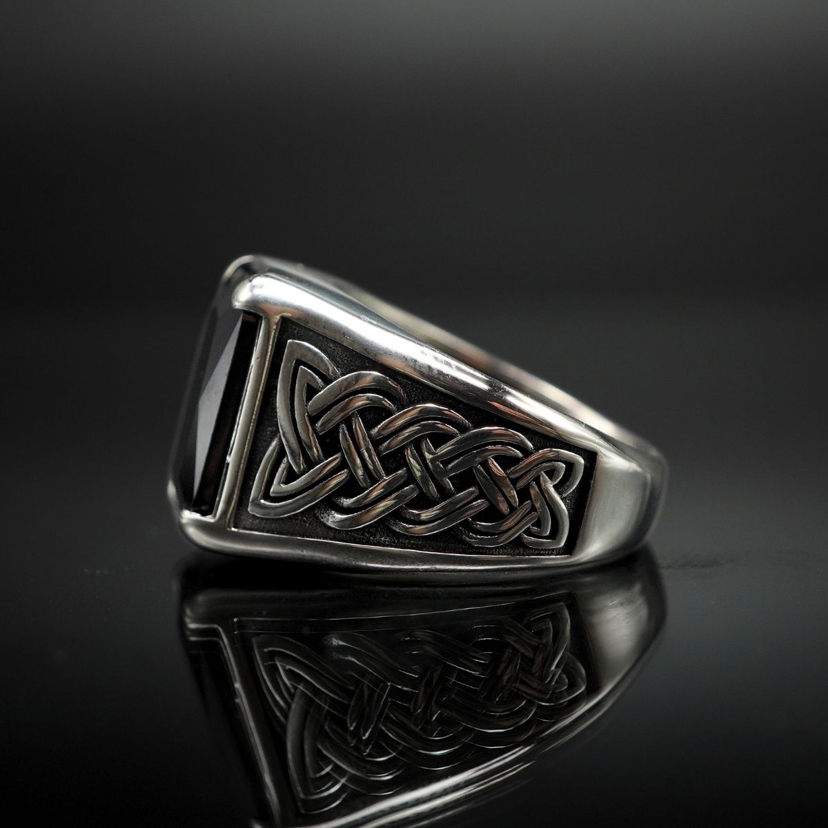 BLACK ONYX STONE 925 STERLING SILVER HANDMADE RING