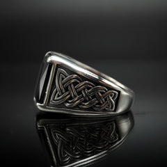 BLACK ONYX STONE 925 STERLING SILVER HANDMADE RING
