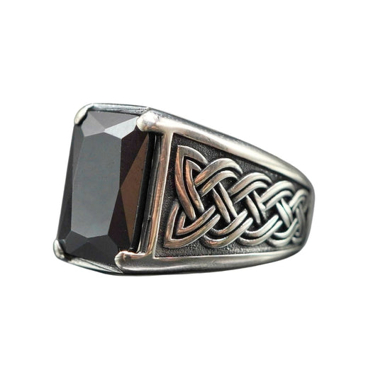 BLACK ONYX STONE 925 STERLING SILVER HANDMADE RING