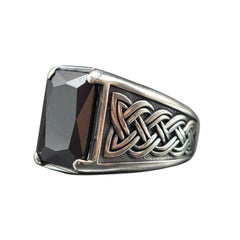 BLACK ONYX STONE 925 STERLING SILVER HANDMADE RING
