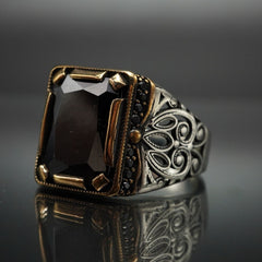 ONYX GEMSTONE 925 STERLING SILVER HANDMADE RING