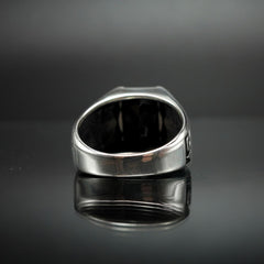 SILVER RING FOR MEN IN ONYX GEMSTONE