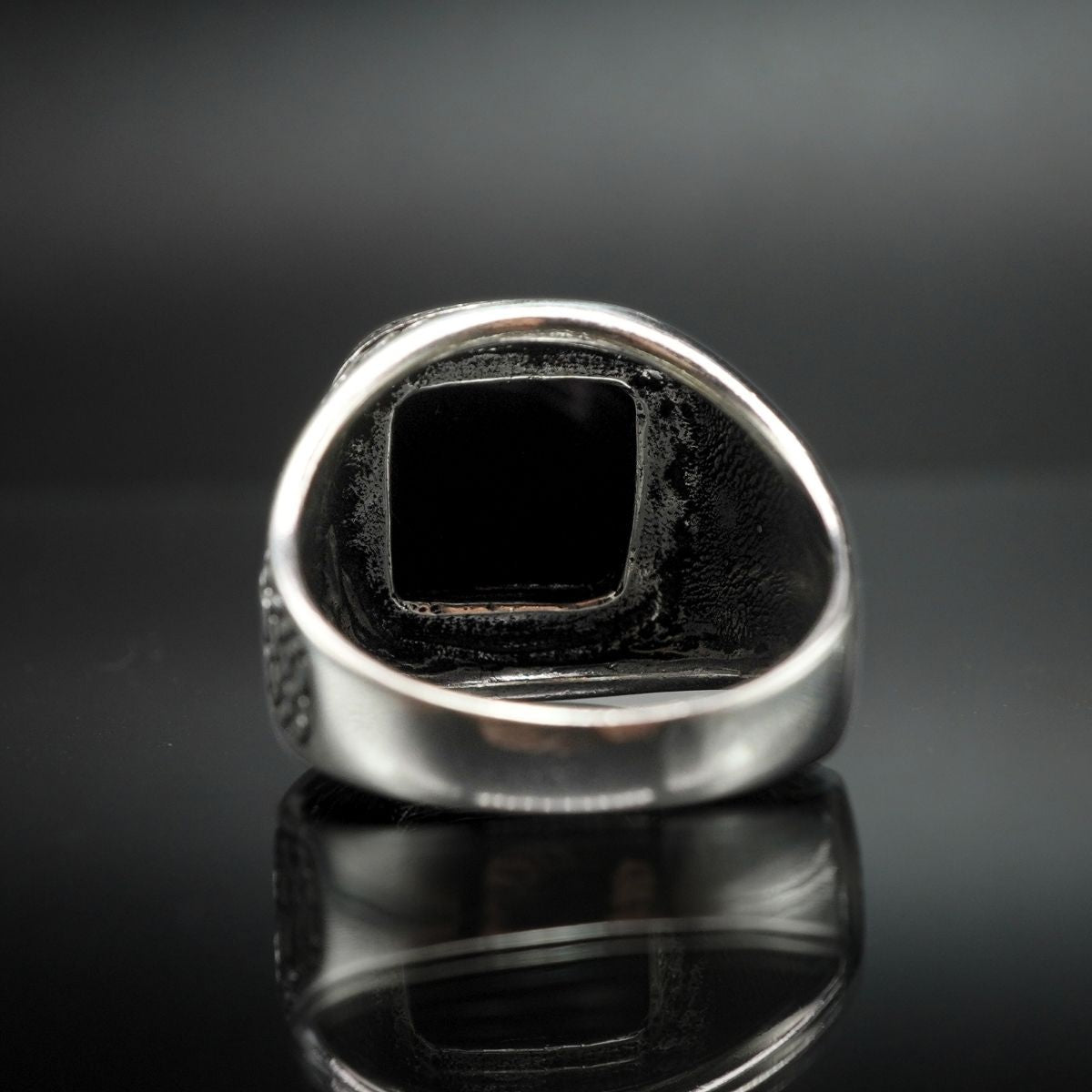 BLACK ONYX 925 STERLING SILVER HANDMADE RING FOR MEN
