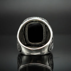 ONYX GEMSTONE 925 STERLING SILVER RING FOR MEN