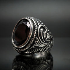 BLACK ONYX RING HANDMADE 925 STERLING SILVER