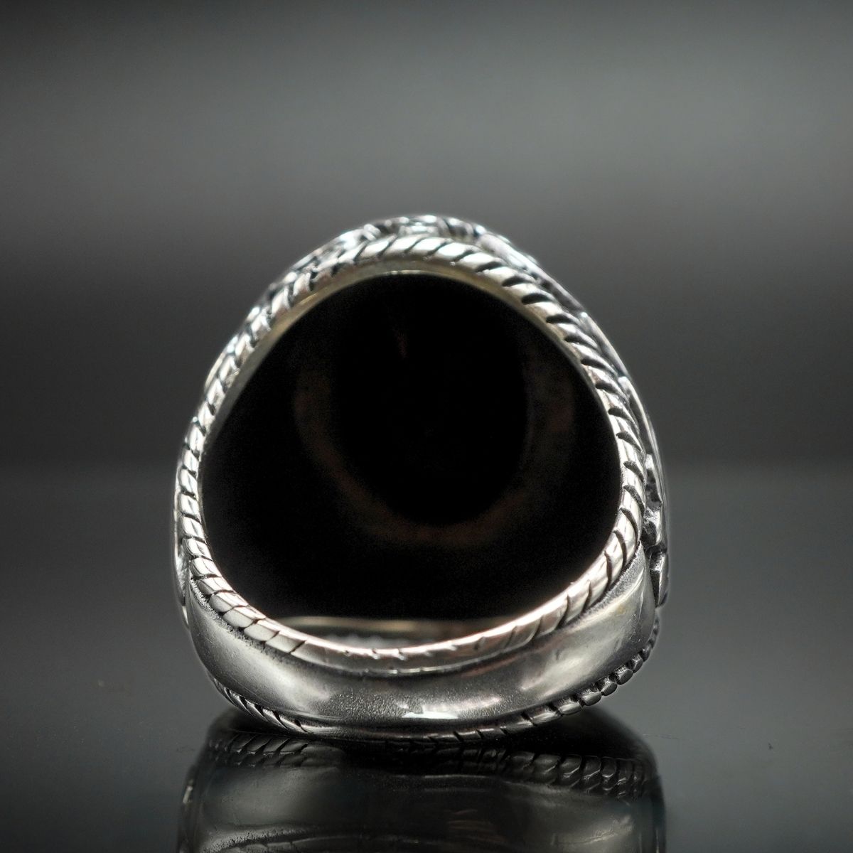 BLACK ONYX RING HANDMADE 925 STERLING SILVER