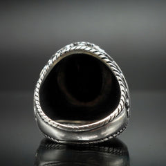 BLACK ONYX RING HANDMADE 925 STERLING SILVER