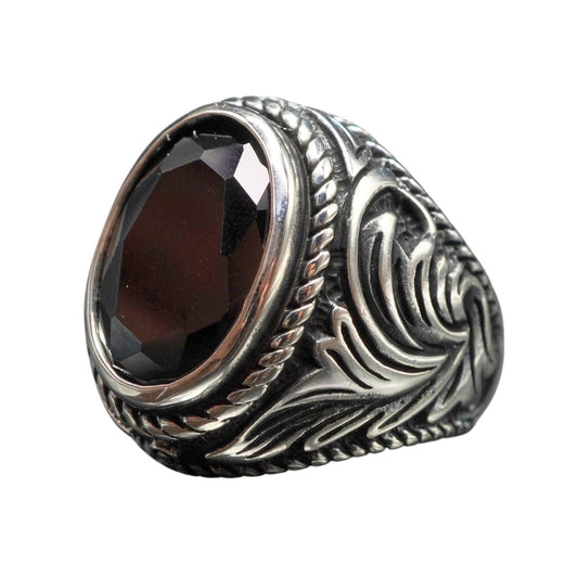 BLACK ONYX RING HANDMADE 925 STERLING SILVER