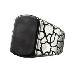 ONYX 925 SILVER RING FOR MEN - FROM TURKEY