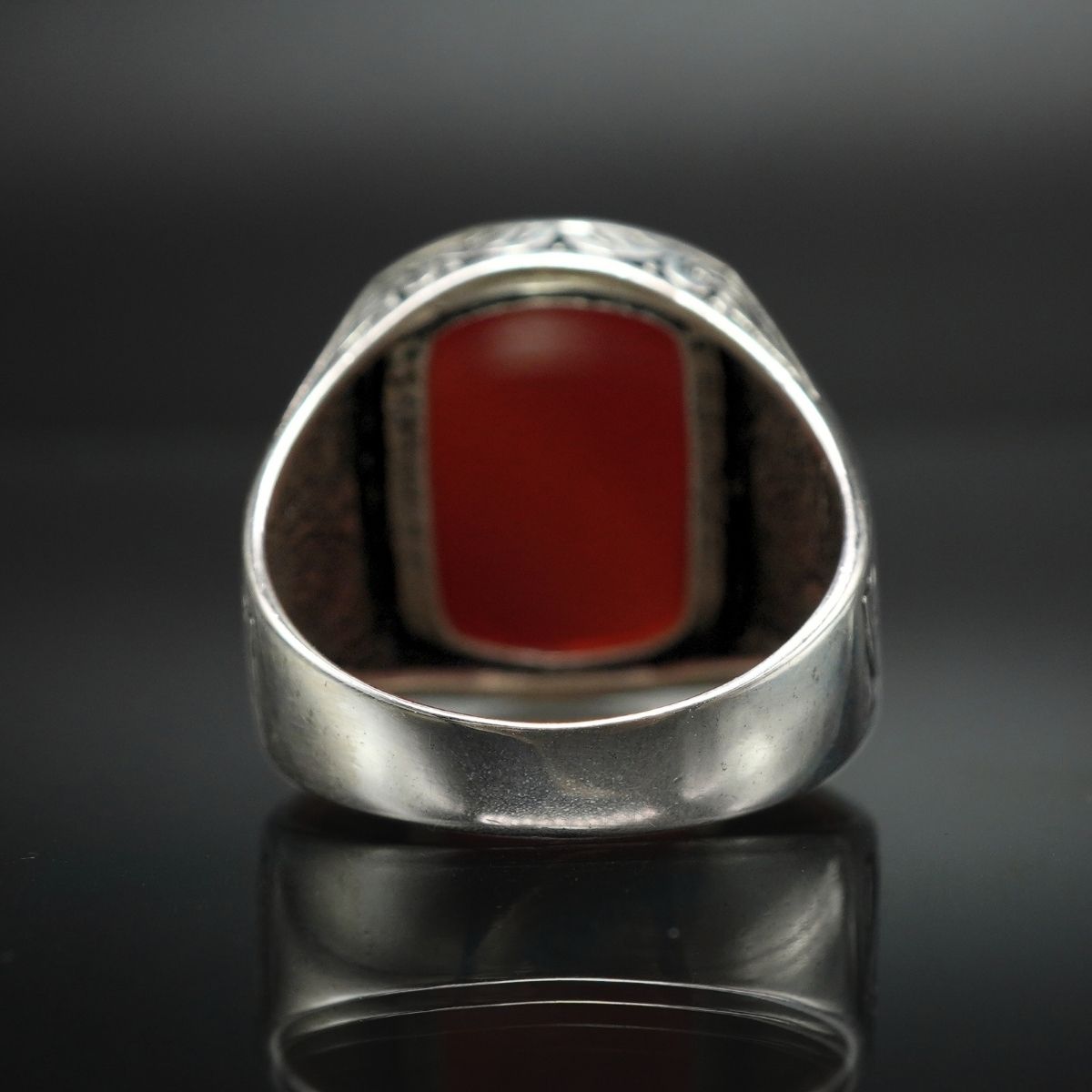 MEN HANDMADE 925 STERLING SILVER RING FOR MEN IN AGATE