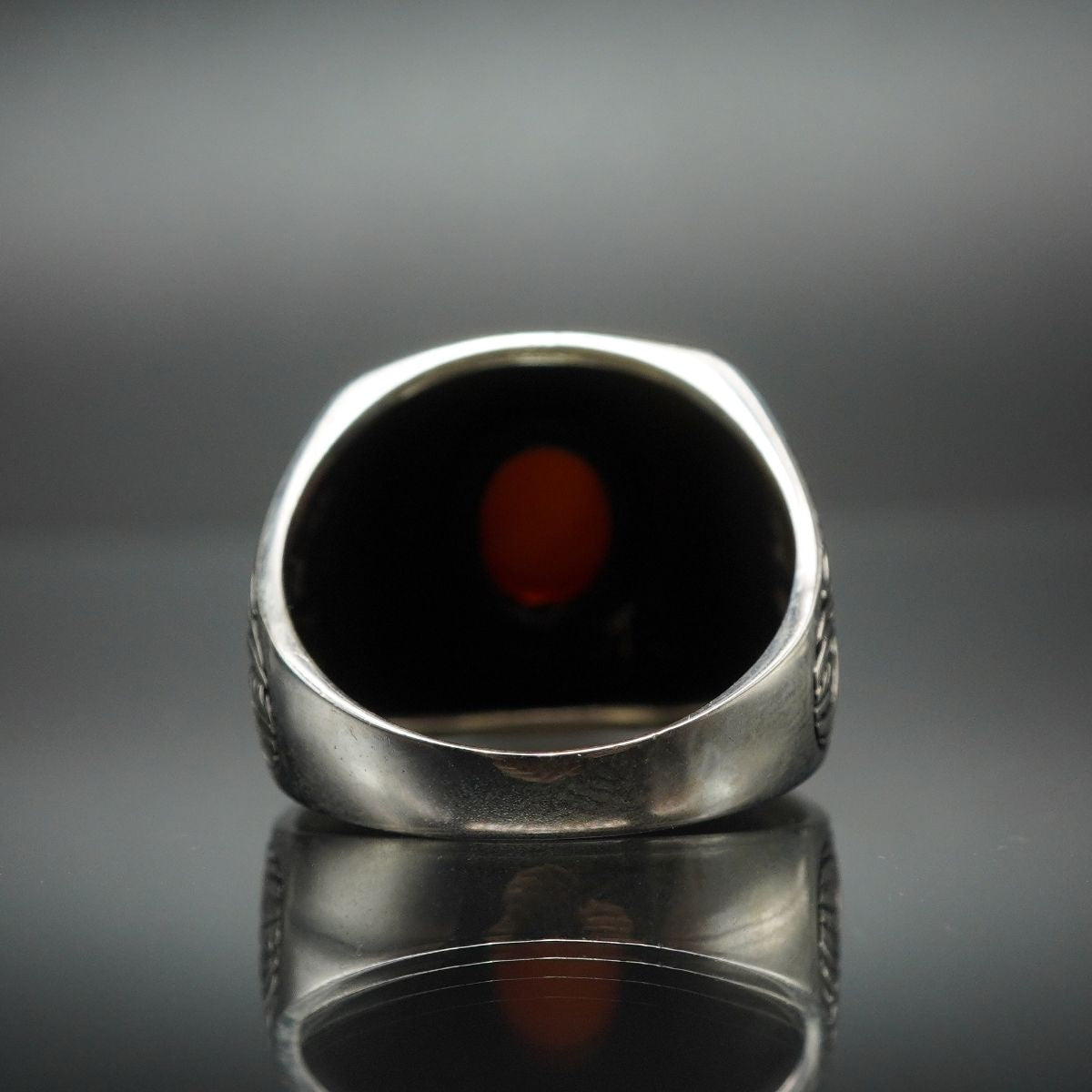 RED AGATE GEMSTONE 925 STERLING SILVER TURKISH HANDMADE RING