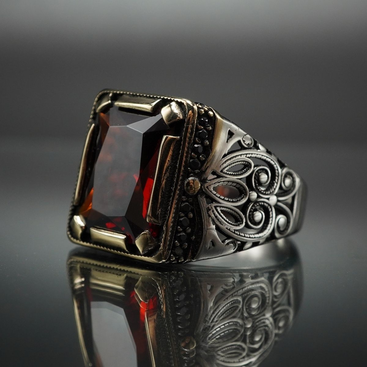 RUBY GEMSTONE 925 STERLING SILVER HANDMADE RING